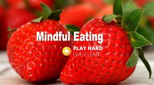 2 ripe red strawberries, Mindful Eating, PHLC LOGO